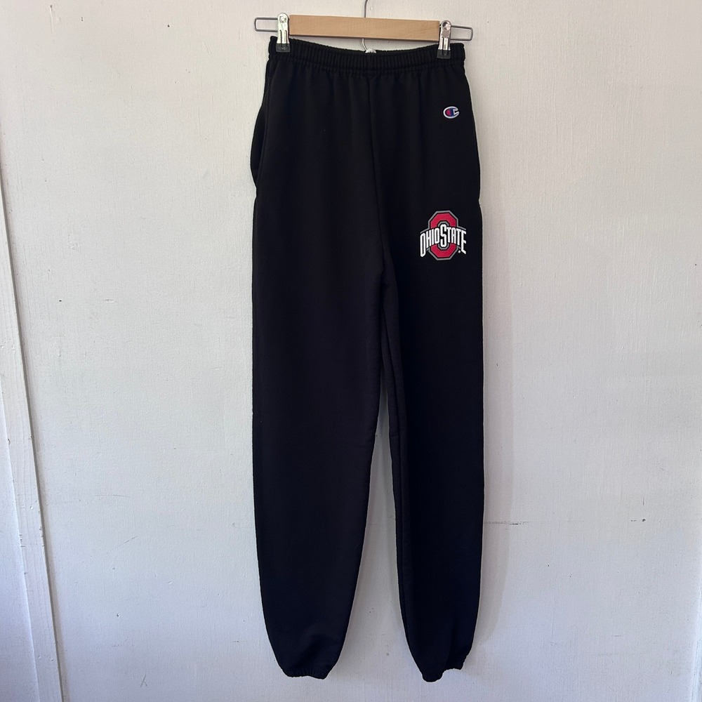 Champion Sweatpants Womens Small Black Ohio State Buckeyes Joggers Collegiate